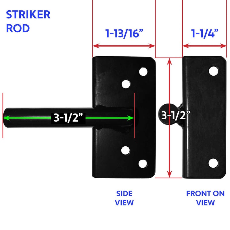 Jake Sales Vinyl Gate Latch Black (for Vinyl, Wood, PVC etc Fencing) Fence Gate Latch w/Mounting Hardware - Gate Latches Have a 90 Degree Bracket Resulting in a Positive Latch to Gate Connection - Image 4